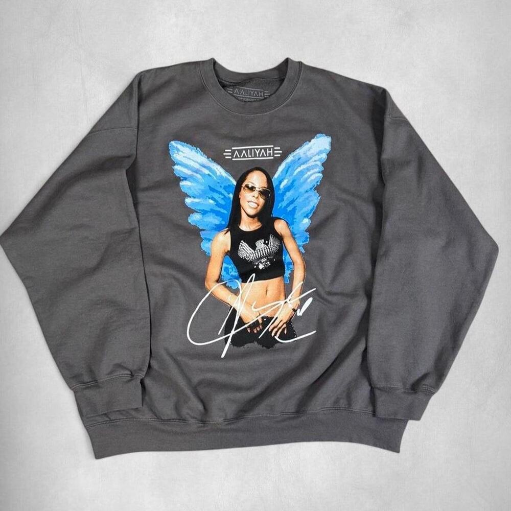 L / XL | Aaliyah Angel Wings Sweatshirt